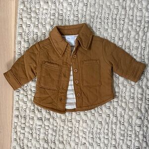 Little Co. Tan Quilted Kids Jacket